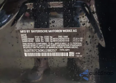 2019 BMW X3 Sdrive30I from USA, damaged, VIN 5UXTR7C50KLE88257